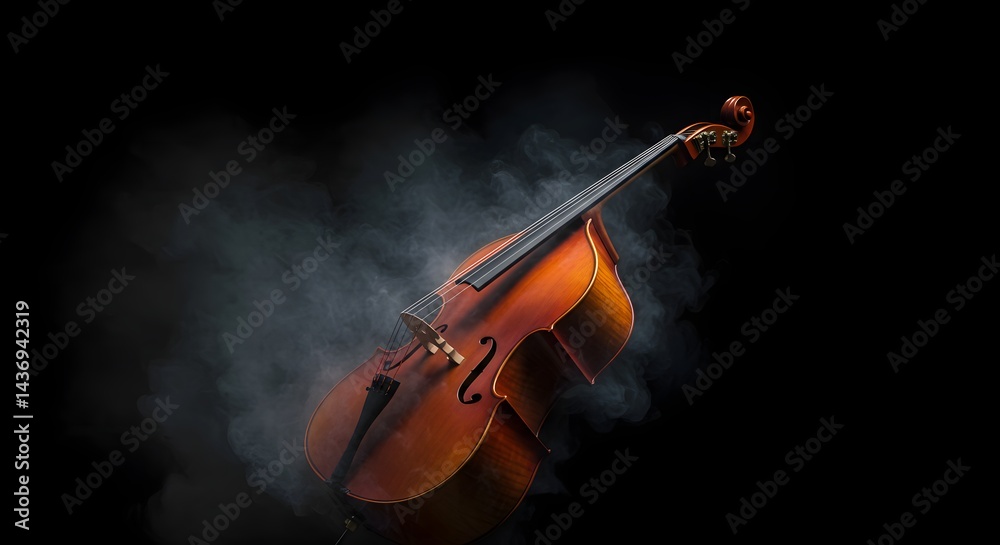 Fototapeta premium Cello in Smoke
