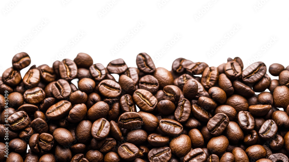 Fototapeta premium coffee beans on white background