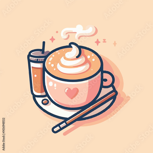 latte, drink, cafe, coffee, beverage, cup, milk, aroma, caffeine, hot, espresso, white, breakfast, cappuccino, background, mug, cream, brown, food, art, isolated, morning, design, fresh, foam, mocha, 