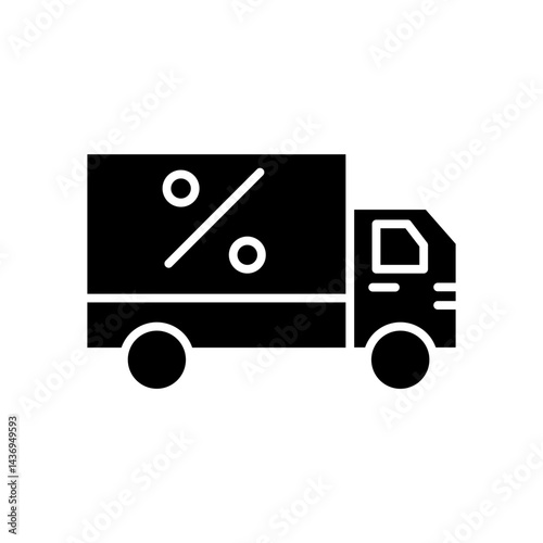 delivery truck glyph icon