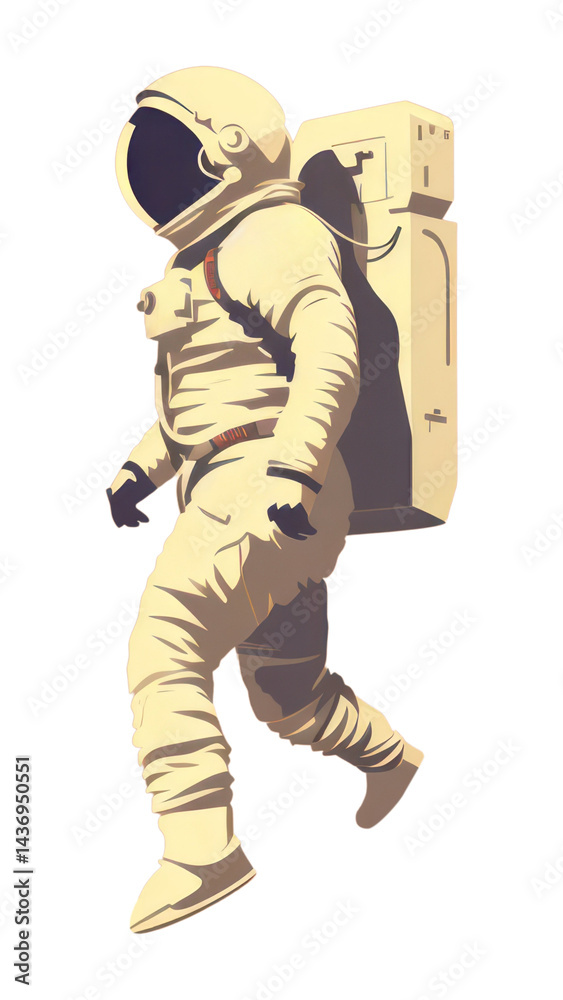 Fototapeta premium PNG Astronaut astronaut illustrated adventure.