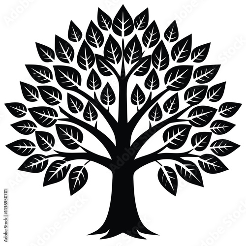 sycamore trees icon set on white background