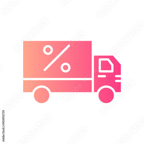 delivery truck gradient icon