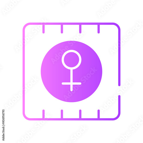 female condom gradient icon
