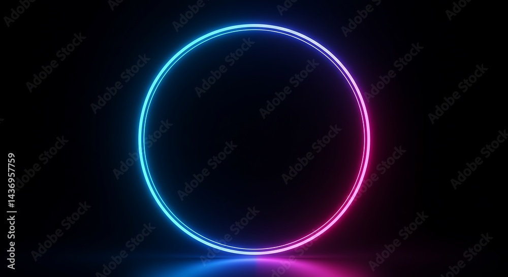 Neon Halo's Embrace AI Generated Neon Halo's Embrace AI Generated