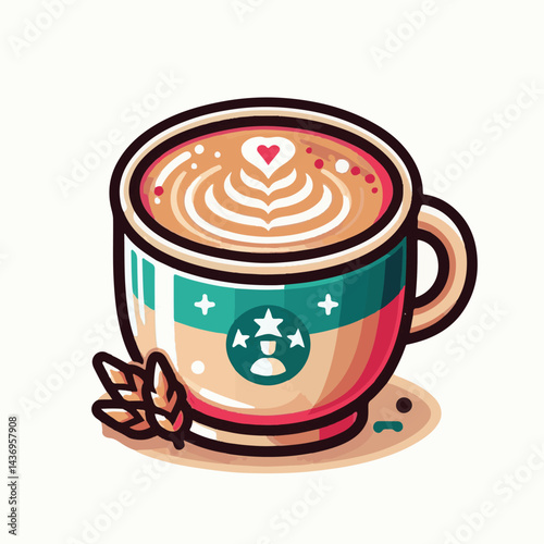 latte, drink, cafe, coffee, beverage, cup, milk, aroma, caffeine, hot, espresso, white, breakfast, cappuccino, background, mug, cream, brown, food, art, isolated, morning, design, fresh, foam, mocha, 