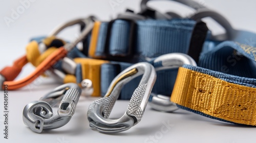 climbing equipment on a wall