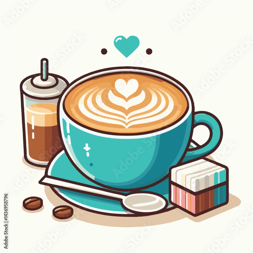 latte, drink, cafe, coffee, beverage, cup, milk, aroma, caffeine, hot, espresso, white, breakfast, cappuccino, background, mug, cream, brown, food, art, isolated, morning, design, fresh, foam, mocha, 