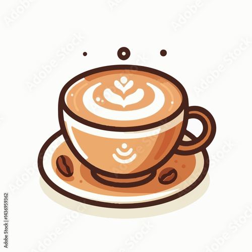 latte, drink, cafe, coffee, beverage, cup, milk, aroma, caffeine, hot, espresso, white, breakfast, cappuccino, background, mug, cream, brown, food, art, isolated, morning, design, fresh, foam, mocha, 