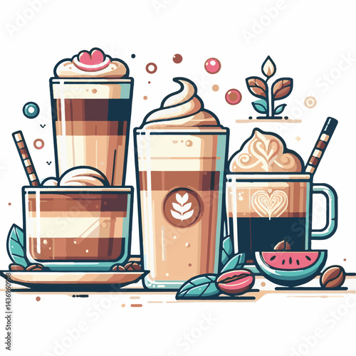 latte, drink, cafe, coffee, beverage, cup, milk, aroma, caffeine, hot, espresso, white, breakfast, cappuccino, background, mug, cream, brown, food, art, isolated, morning, design, fresh, foam, mocha, 