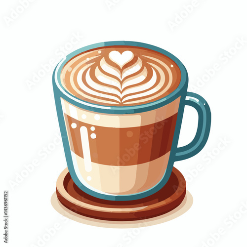 latte, drink, cafe, coffee, beverage, cup, milk, aroma, caffeine, hot, espresso, white, breakfast, cappuccino, background, mug, cream, brown, food, art, isolated, morning, design, fresh, foam, mocha, 