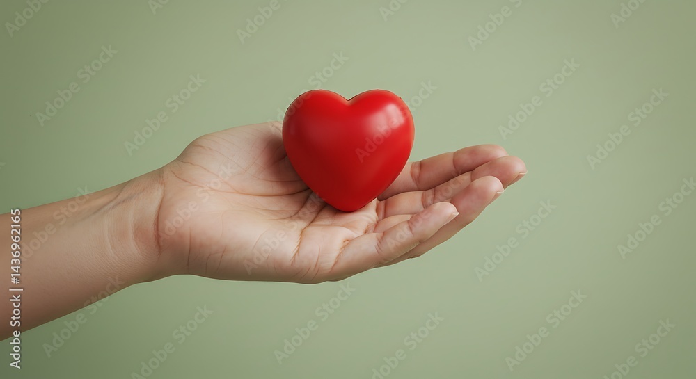 Crimson Heart, Gentle Hold AI Generated Crimson Heart, Gentle Hold AI Generated