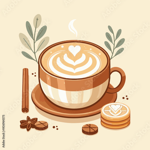latte, drink, cafe, coffee, beverage, cup, milk, aroma, caffeine, hot, espresso, white, breakfast, cappuccino, background, mug, cream, brown, food, art, isolated, morning, design, fresh, foam, mocha, 