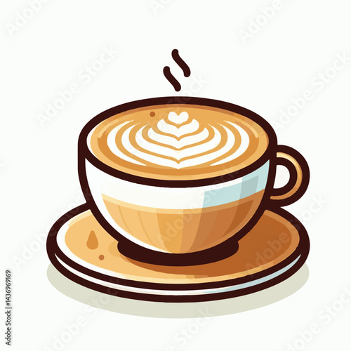 latte, drink, cafe, coffee, beverage, cup, milk, aroma, caffeine, hot, espresso, white, breakfast, cappuccino, background, mug, cream, brown, food, art, isolated, morning, design, fresh, foam, mocha, 