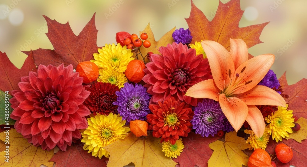 Obraz premium Autumn floral arrangement (1)