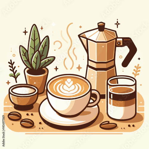 latte, drink, cafe, coffee, beverage, cup, milk, aroma, caffeine, hot, espresso, white, breakfast, cappuccino, background, mug, cream, brown, food, art, isolated, morning, design, fresh, foam, mocha, 