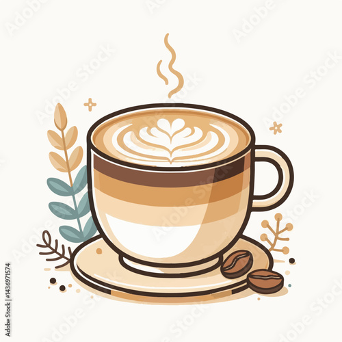 latte, drink, cafe, coffee, beverage, cup, milk, aroma, caffeine, hot, espresso, white, breakfast, cappuccino, background, mug, cream, brown, food, art, isolated, morning, design, fresh, foam, mocha, 