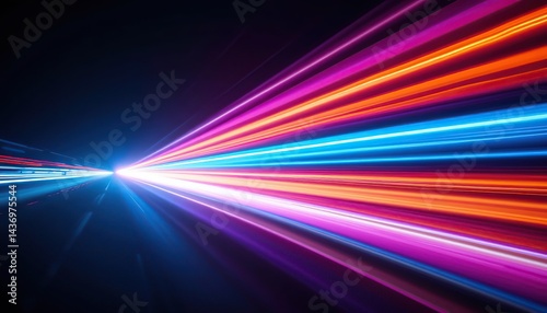 Vivid Light Trails Speed Motion Abstract Background
