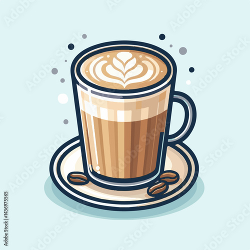 latte, drink, cafe, coffee, beverage, cup, milk, aroma, caffeine, hot, espresso, white, breakfast, cappuccino, background, mug, cream, brown, food, art, isolated, morning, design, fresh, foam, mocha, 