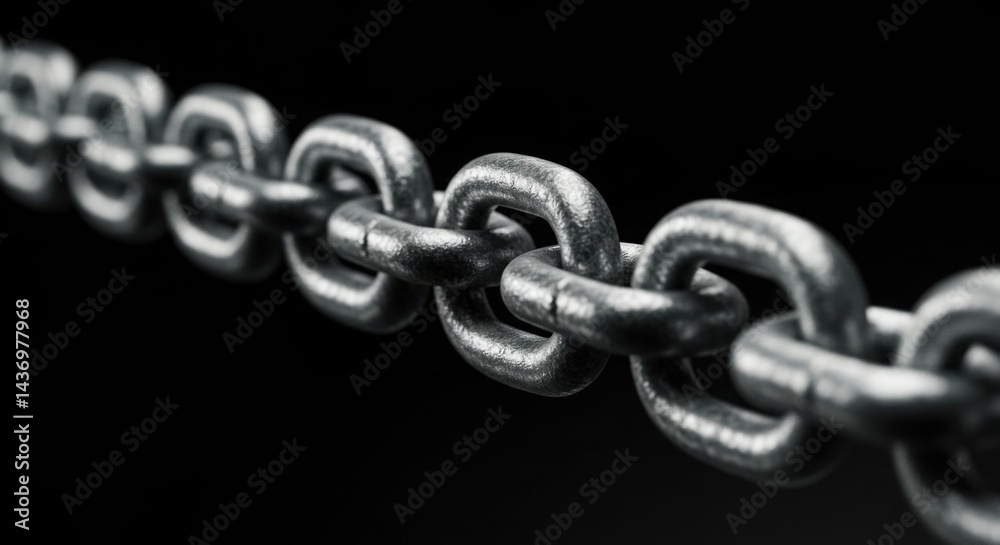 Fototapeta premium close-up of a thick chain link symbolizing strength and security in business