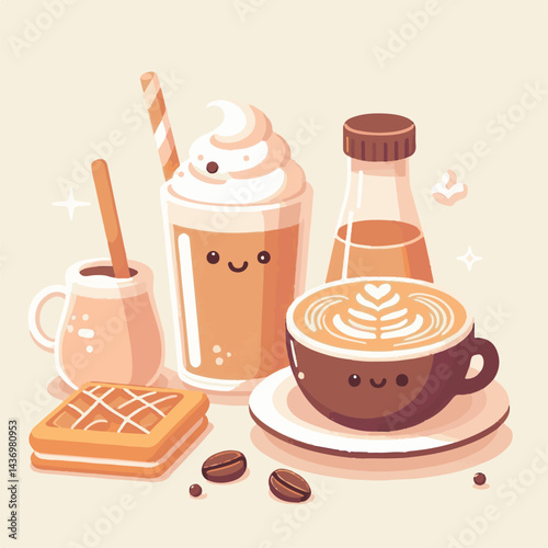 latte, drink, cafe, coffee, beverage, cup, milk, aroma, caffeine, hot, espresso, white, breakfast, cappuccino, background, mug, cream, brown, food, art, isolated, morning, design, fresh, foam, mocha, 