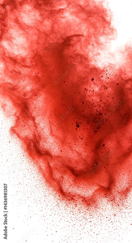 Fototapeta premium Crimson Cloud Burst AI Generated