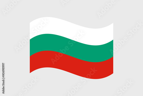 Free Download Flag of Bulgaria. Bulgaria wavy flag digital vector illustration. Fluttering flag. - GFXLoad