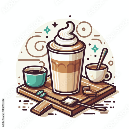 latte, drink, cafe, coffee, beverage, cup, milk, aroma, caffeine, hot, espresso, white, breakfast, cappuccino, background, mug, cream, brown, food, art, isolated, morning, design, fresh, foam, mocha, 