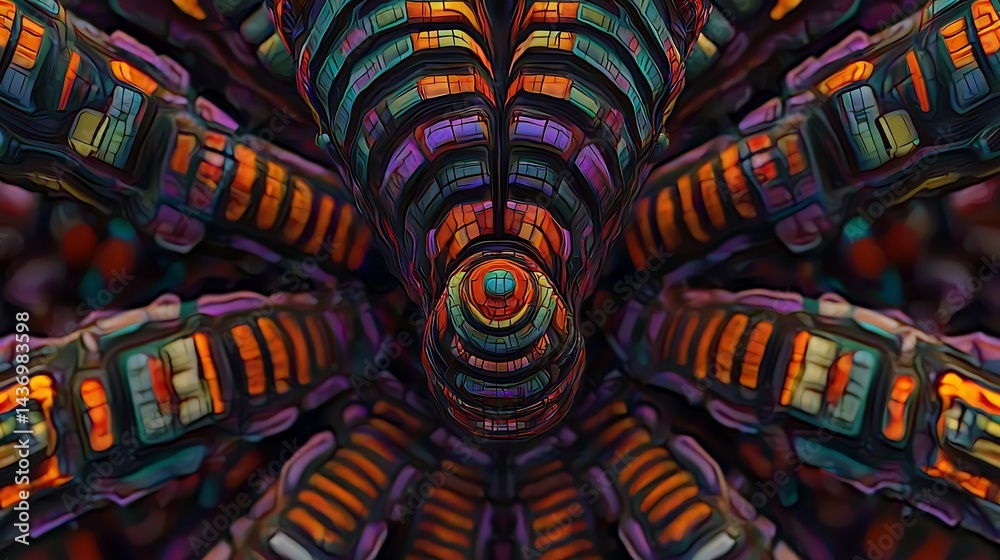 Fototapeta premium Abstract geometric pattern, intricate design