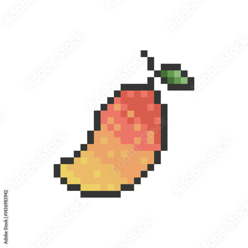 fruit cute retro pixel art