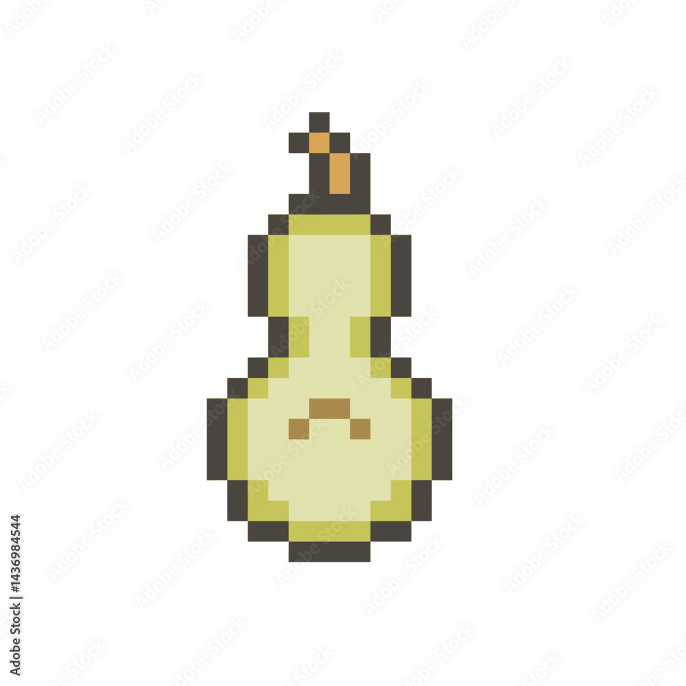 Fototapeta premium fruit cute retro pixel art