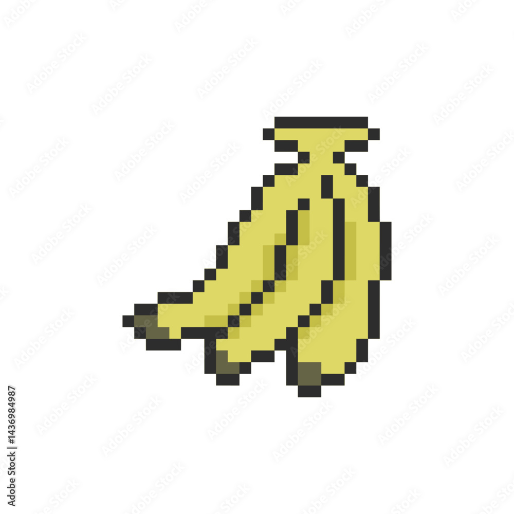 Fototapeta premium fruit cute retro pixel art
