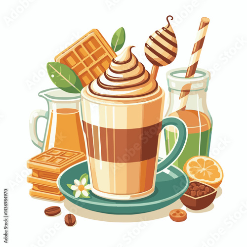 latte, drink, cafe, coffee, beverage, cup, milk, aroma, caffeine, hot, espresso, white, breakfast, cappuccino, background, mug, cream, brown, food, art, isolated, morning, design, fresh, foam, mocha, 