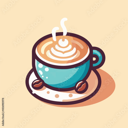 latte, drink, cafe, coffee, beverage, cup, milk, aroma, caffeine, hot, espresso, white, breakfast, cappuccino, background, mug, cream, brown, food, art, isolated, morning, design, fresh, foam, mocha, 