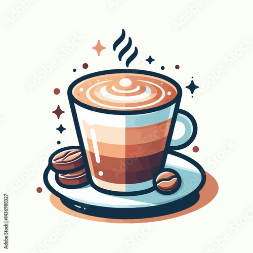 latte, drink, cafe, coffee, beverage, cup, milk, aroma, caffeine, hot, espresso, white, breakfast, cappuccino, background, mug, cream, brown, food, art, isolated, morning, design, fresh, foam, mocha, 