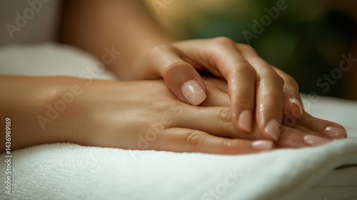 Wallpaper Mural A relaxing hand massage being given during a manicure session. Torontodigital.ca