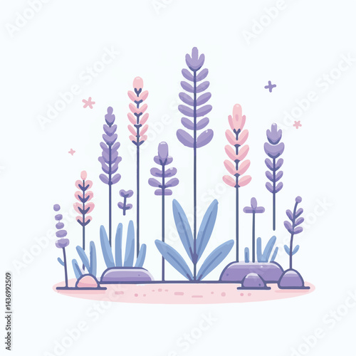 floral, nature, lavender, plant, design, flower, purple, background, blossom, isolated, bouquet, botanical, herbal, natural, herb, bloom, beauty, flora, art, vintage, violet, aroma, illustration, gard