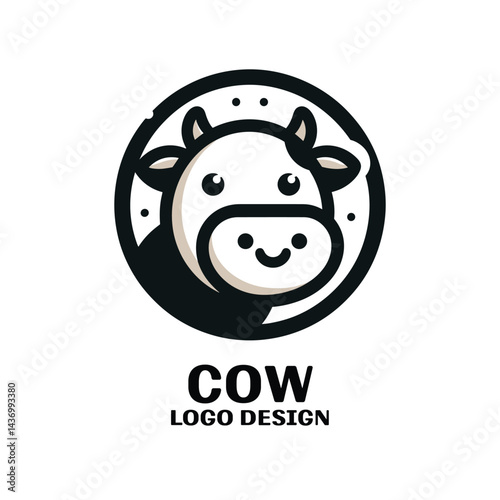Cow Vector Logo Design