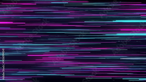 Abstract Neon Lines: A Digital Art Background of Vivid Colors and Glowing Stripes