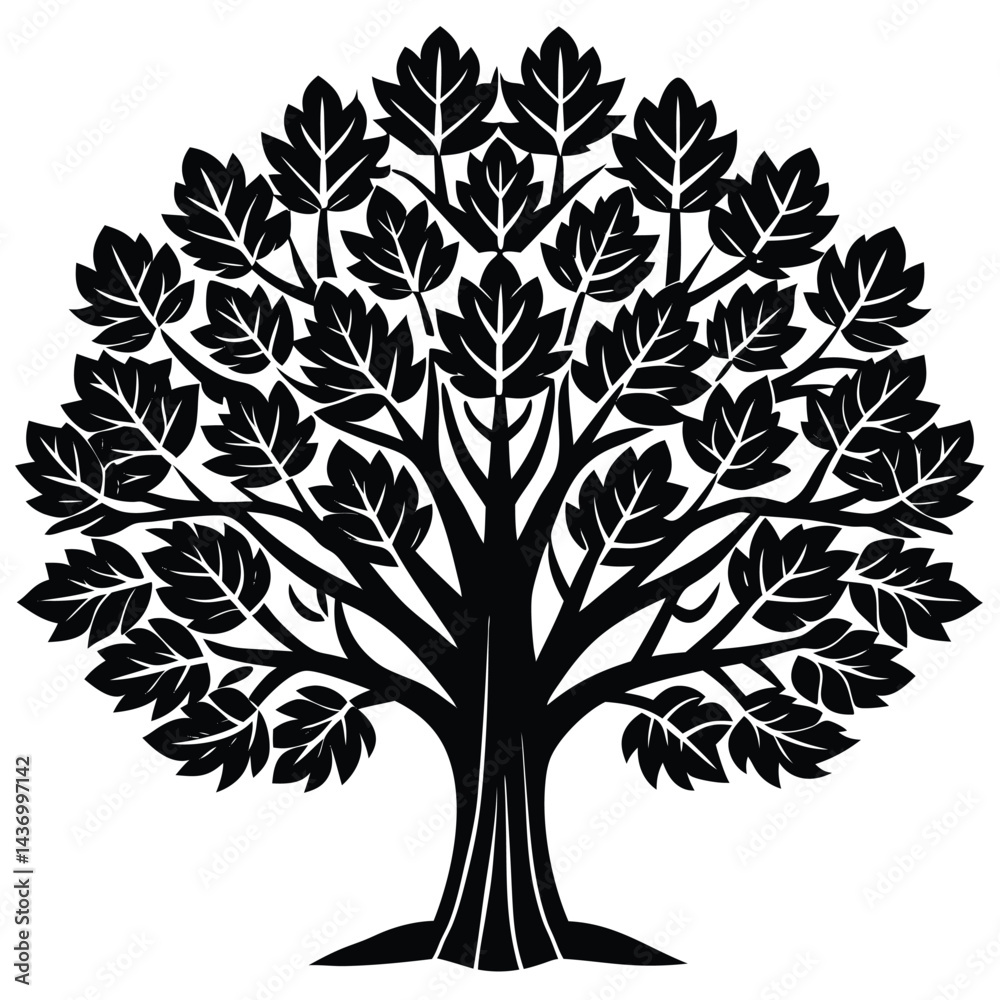 Obraz premium sassafras trees icon set on white background