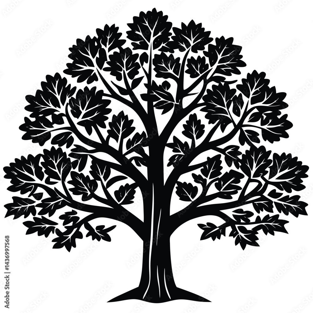 Obraz premium sassafras trees icon set on white background