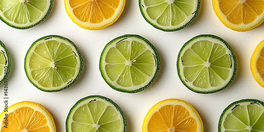 Fototapeta premium Citrus slices a vibrant pattern