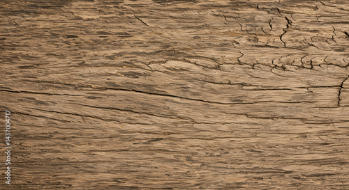 Detailed Close Up of Wooden Grain with Natural Texture and Cracks