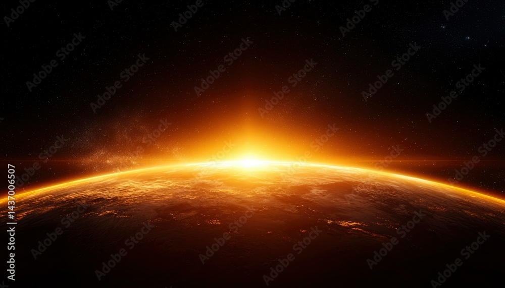 Obraz premium Earth sunrise from space