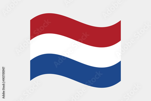 Flag of Netherlands. Netherlands wavy flag digital vector illustration. Free Download Flag of Netherlands. Netherlands wavy flag digital vector illustration. - GFXLoad