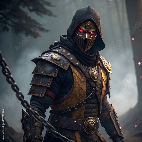 Scorpion Mortal Kombat. Created by Ai. 
