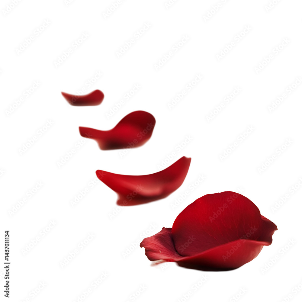 Fototapeta premium Stacked red petals close up photography