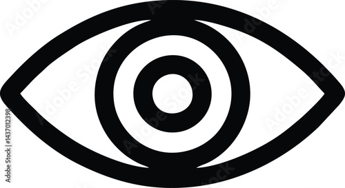 Hypnotic eye stares intently focusing all attention