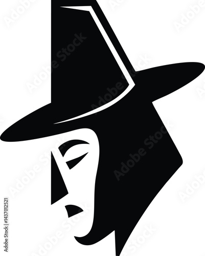 Mysterious man in a widebrimmed hat