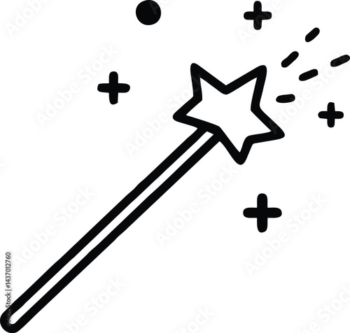 Startipped wand casts a charming spell